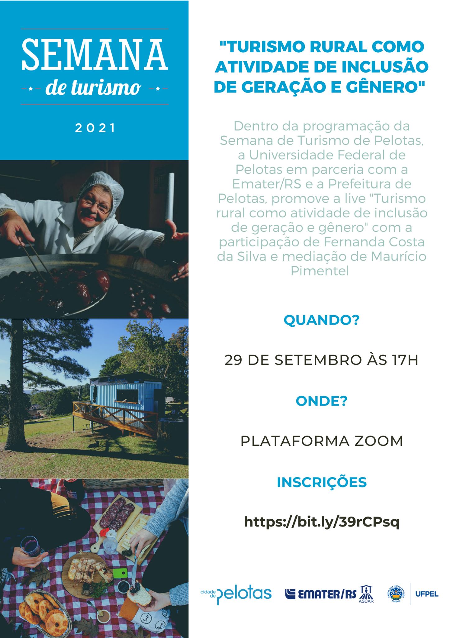imagem: Live "Turismo rural como atividade de inclusão de geração e gênero"
