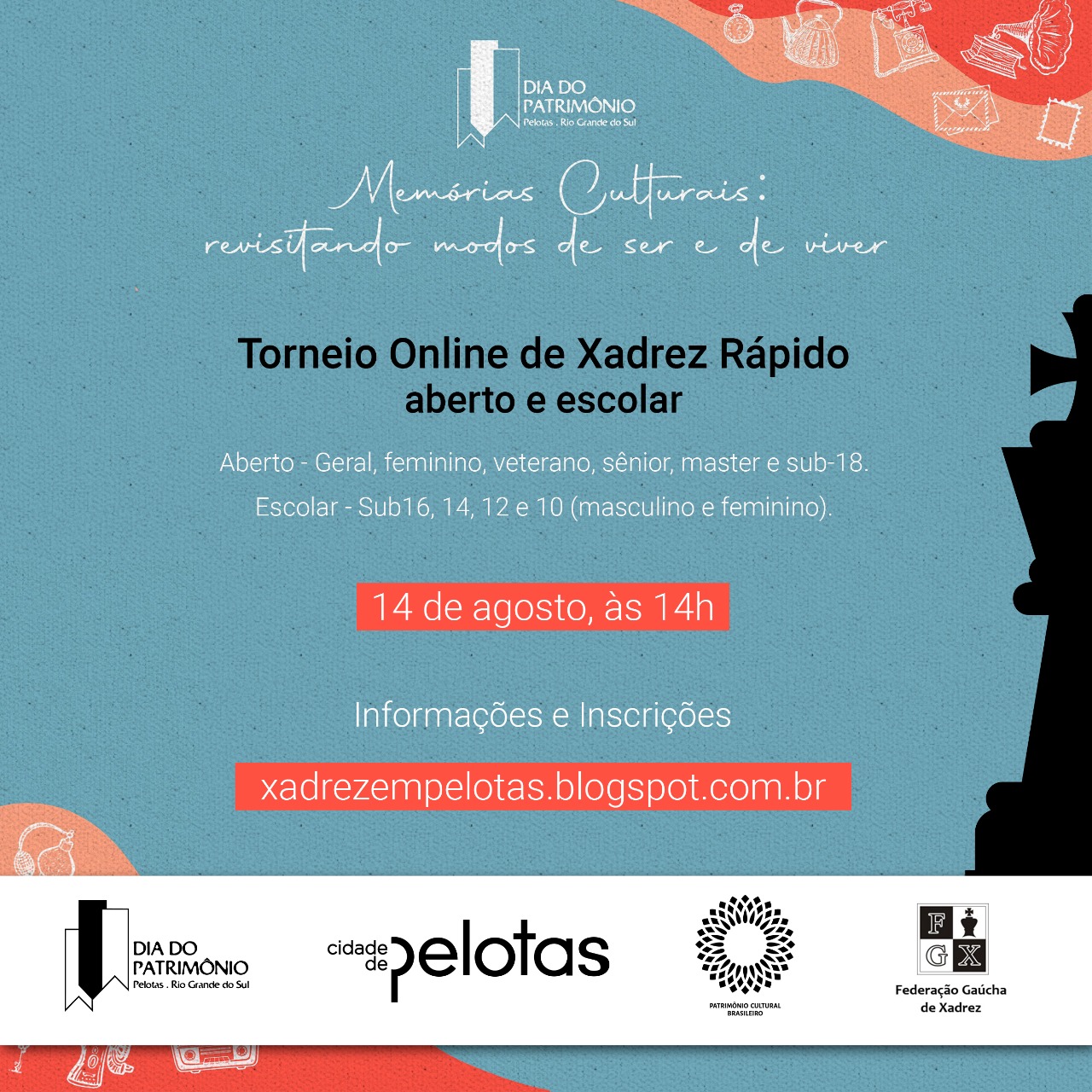 imagem: Torneio Online de Xadrez Rápido Aberto e Escolar