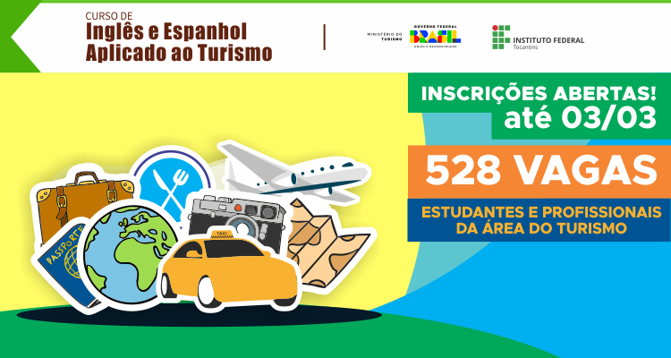 imagem: Aberto Edital para Curso de Inglês e Espanhol para profissionais e estudantes de Turismo