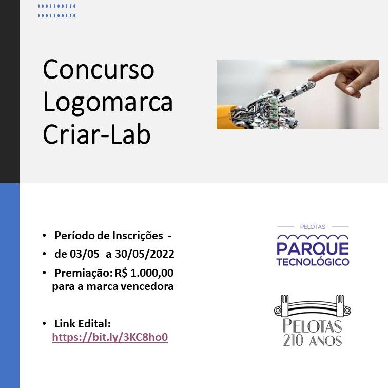 imagem: Está aberta as inscrições para o concurso de logomarca do CRIAR-Lab